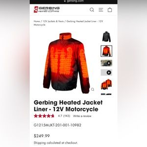 🆕 NWT Gerbing’s Heated JACKET LINER size L/XL-L